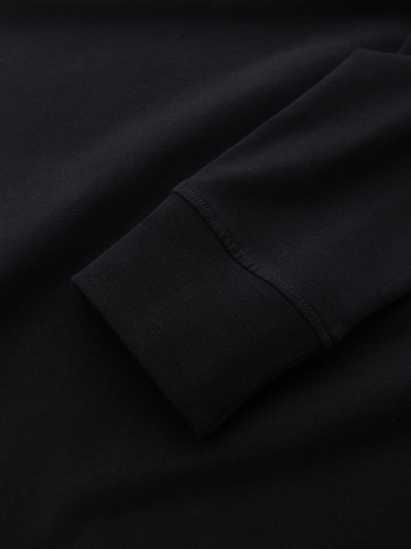 Ombre Clothing Herren T-Shirt LOOSE FIT Langarm mit Rundhalsausschnitt aus Baumwolle - schwarz V1 OM-LSBC-0129 Ombre Clothing