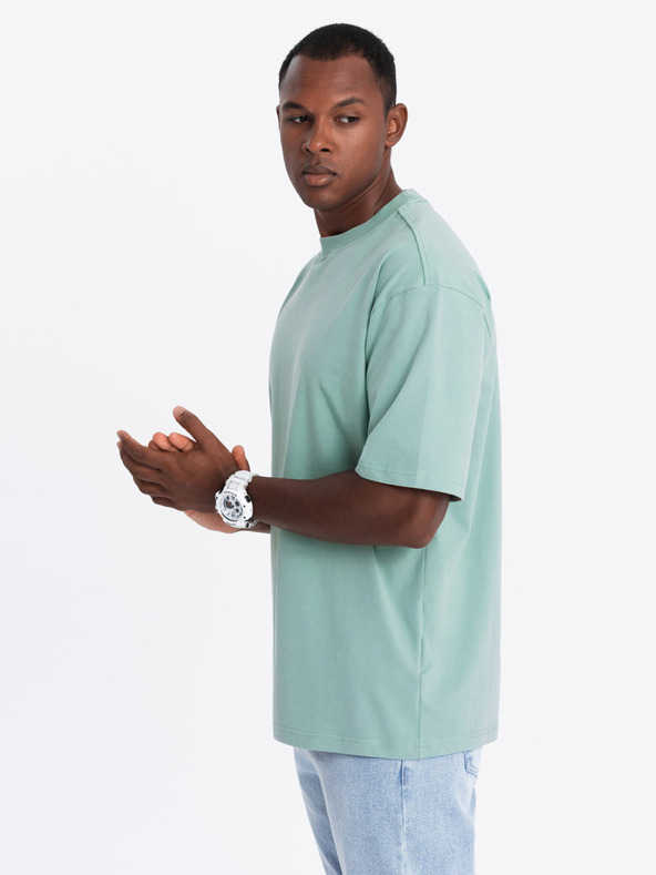 Ombre Clothing Herren-T-Shirt LOOSE FIT mit Tasche mint Ombre Clothing