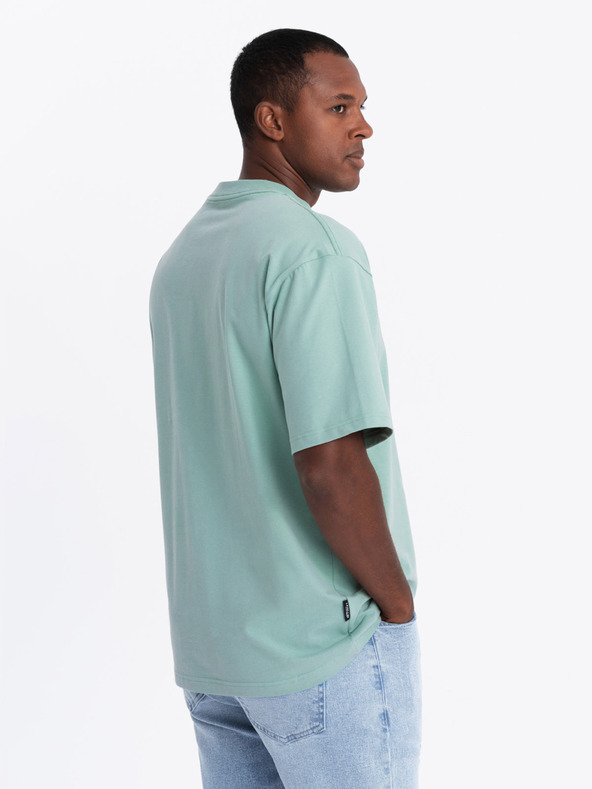Ombre Clothing Herren-T-Shirt LOOSE FIT mit Tasche mint Ombre Clothing