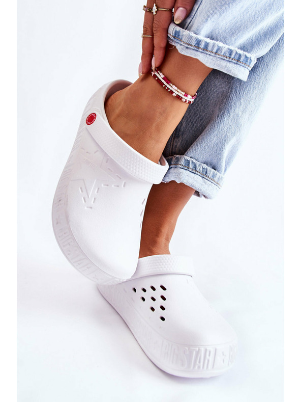 BIG STAR SHOES Damen Pantoffeln Kroks Big Star Weiß