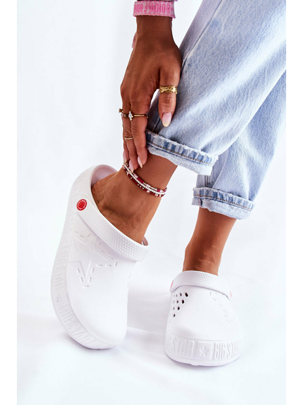 BIG STAR SHOES Damen Pantoffeln Kroks Big Star Weiß