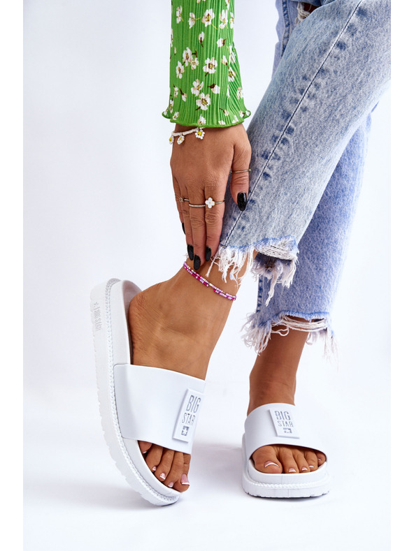 BIG STAR SHOES Damen Pantoffeln Big Star Weiß