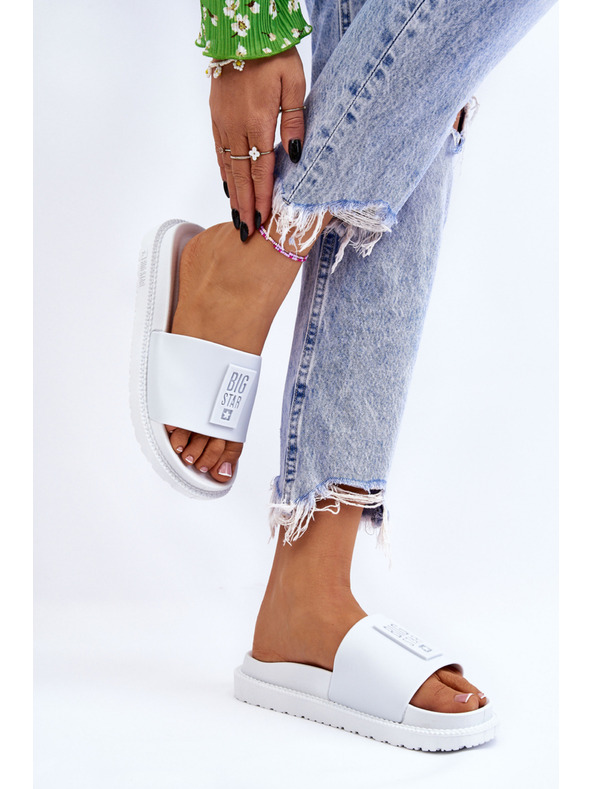 BIG STAR SHOES Damen Pantoffeln Big Star Weiß