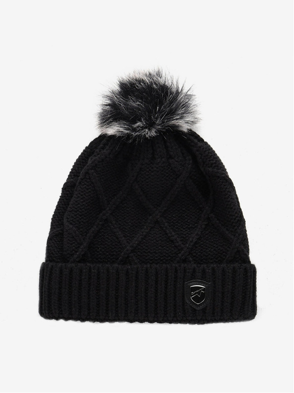 ALPINE PRO Warme Mütze mit Bommel ALPINE PRO GODERE schwarz