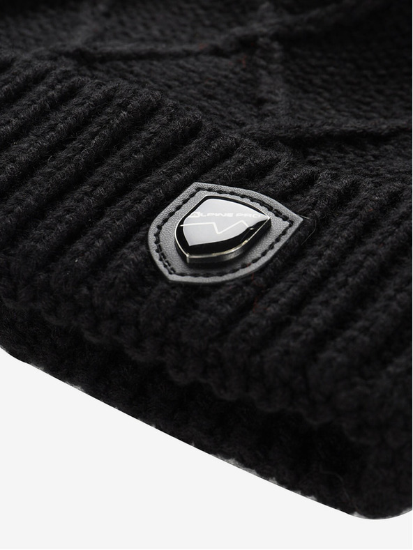 ALPINE PRO Warme Mütze mit Bommel ALPINE PRO GODERE schwarz
