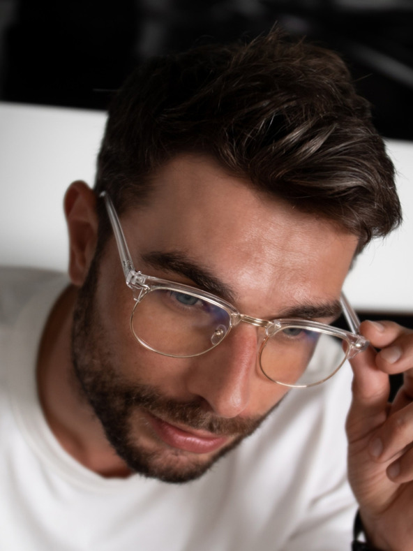 VEYREY VeyRey Blaue Lichtschutzbrille Oval Sigrid Klar