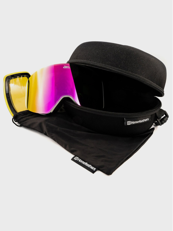 Horsefeathers Snowboard-Schutzbrille Colt - weiß/verspiegelt rosa HORSEFEATHERS