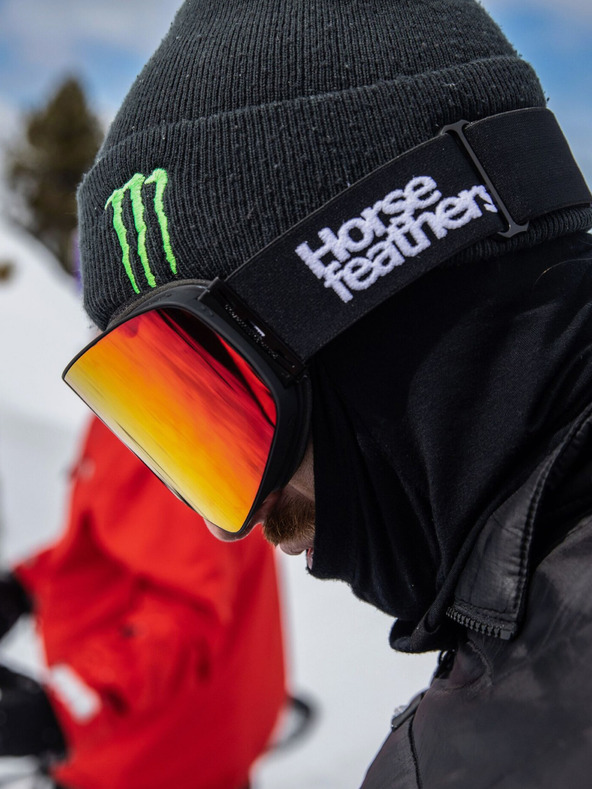 Horsefeathers Snowboardbrille Edmond - schwarz/spiegelrot HORSEFEATHERS