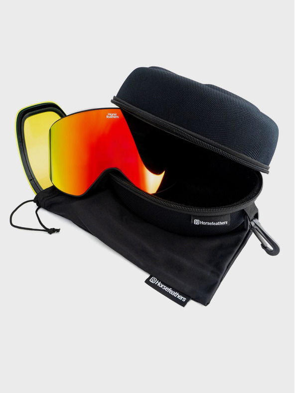 Horsefeathers Snowboardbrille Edmond - schwarz/spiegelrot HORSEFEATHERS