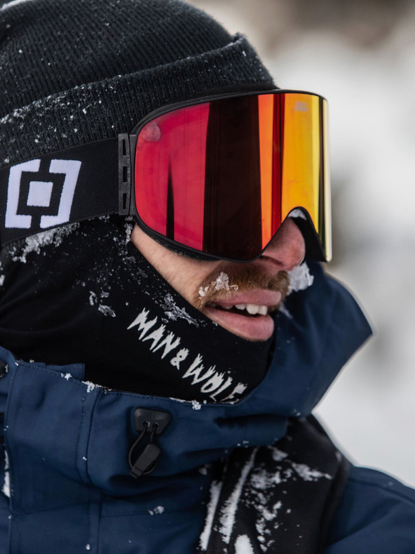 Horsefeathers Snowboardbrille Edmond - schwarz/spiegelrot HORSEFEATHERS