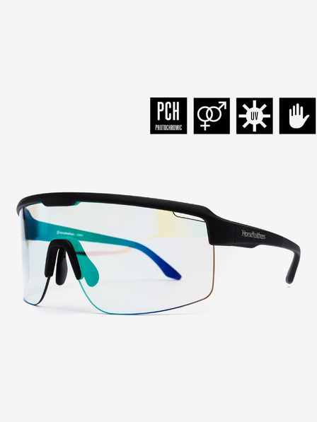 Horsefeathers Photochromatische Sonnenbrille Scorpio - mattschwarz/Spiegelgrün HORSEFEATHERS