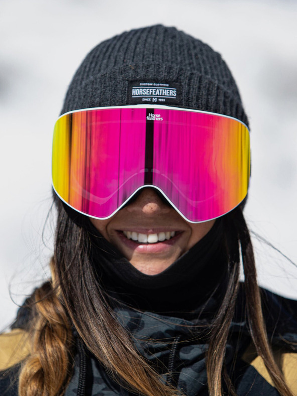 Horsefeathers Snowboard-Schutzbrille Edmond - weiß/rosa HORSEFEATHERS
