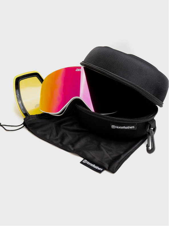 Horsefeathers Snowboard-Schutzbrille Edmond - weiß/rosa HORSEFEATHERS