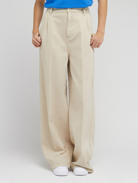 Lee Lee Beige Damen Jeans mit weitem Bein