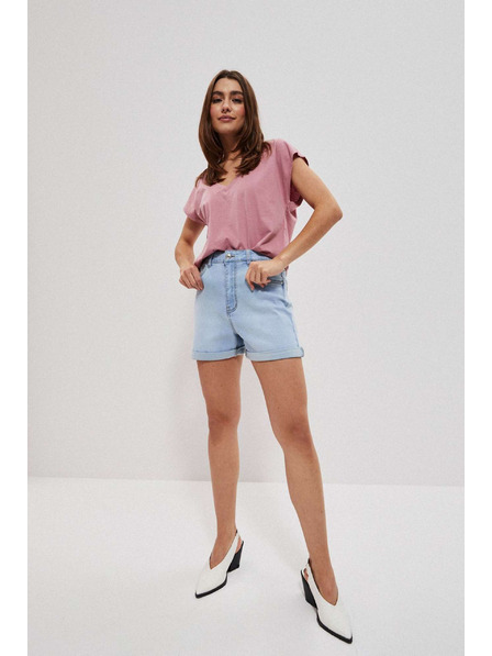 Moodo Hellblaue Damen Denim Shorts Moodo