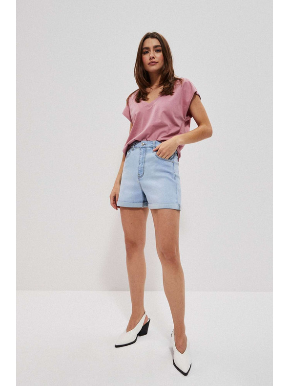 Moodo Hellblaue Damen Denim Shorts Moodo