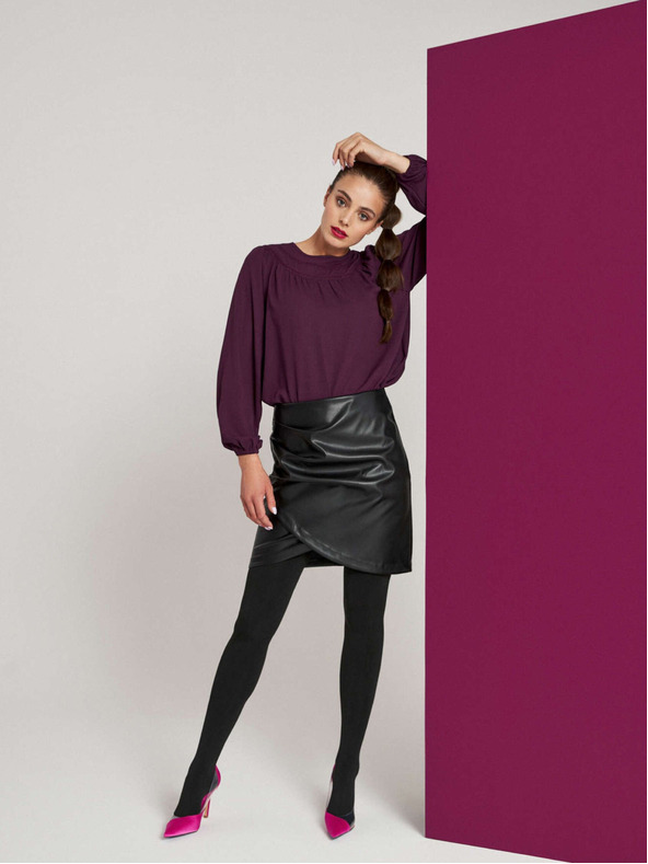 Moodo Burgunderfarbene Damenbluse Moodo