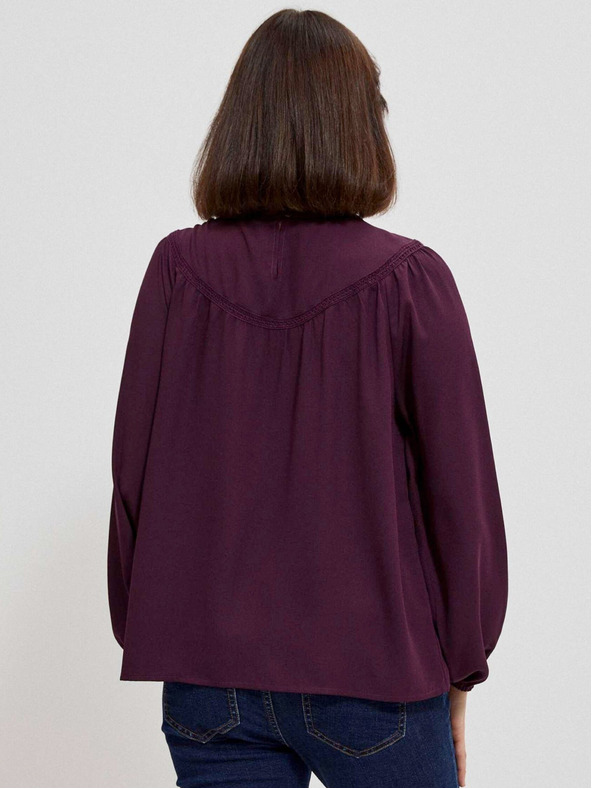 Moodo Burgunderfarbene Damenbluse Moodo