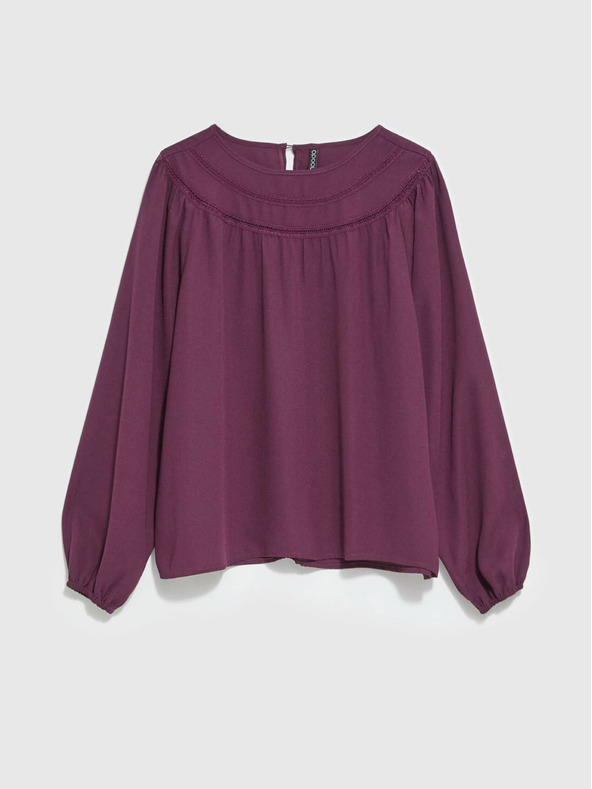 Moodo Burgunderfarbene Damenbluse Moodo