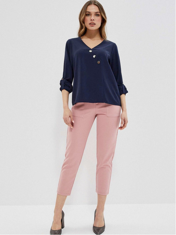 Moodo Dunkelblaue Damenbluse Moodo