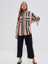 Moodo Schwarz-orange gestreiftes Damen-Shirt Moodo