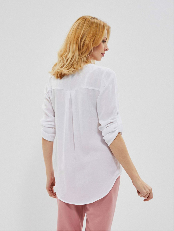 Moodo Weiß Damen Bluse Moodo