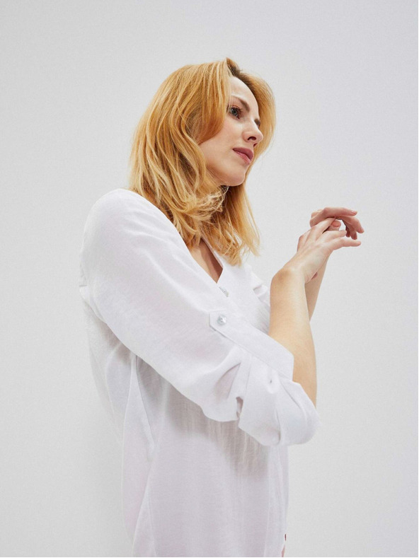 Moodo Weiß Damen Bluse Moodo