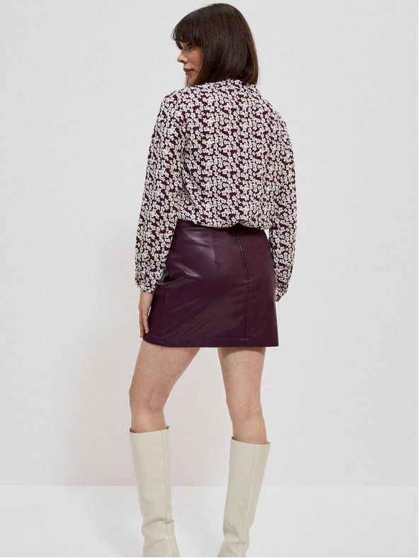 Moodo Moodo Weiß und Wein Damenbluse mit Blumenmuster