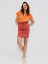 Moodo Orange Damenbluse Moodo