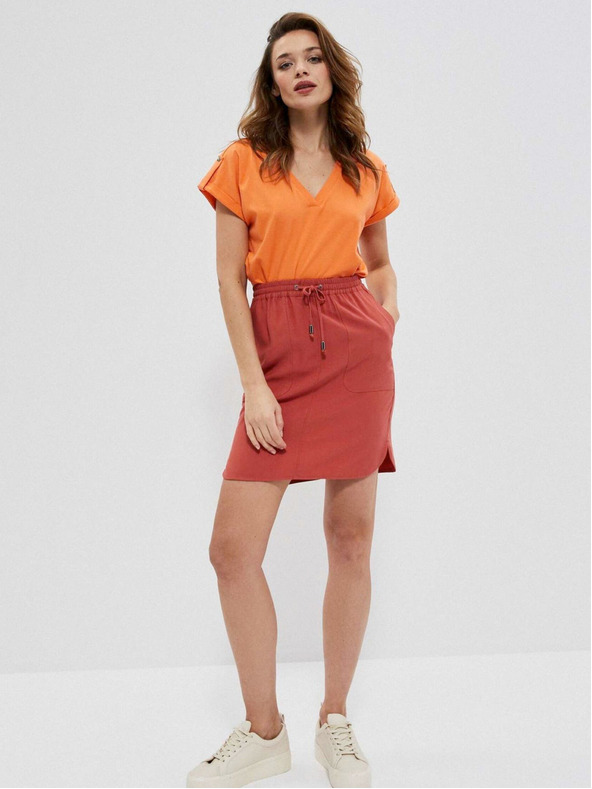 Moodo Orange Damenbluse Moodo