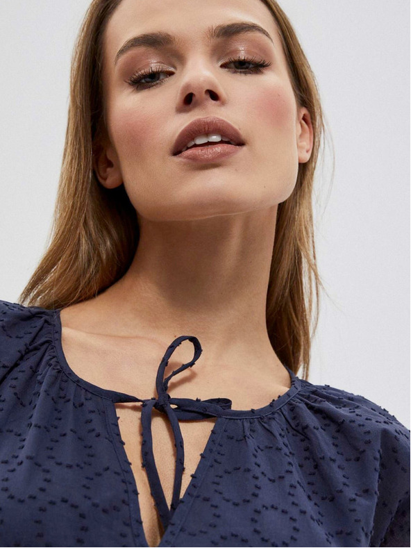 Moodo Dunkelblaue Damenbluse Moodo