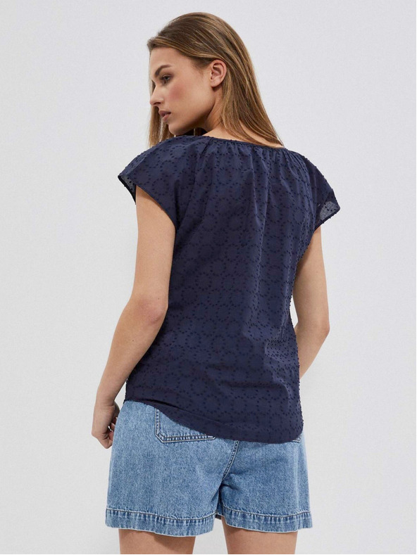 Moodo Dunkelblaue Damenbluse Moodo