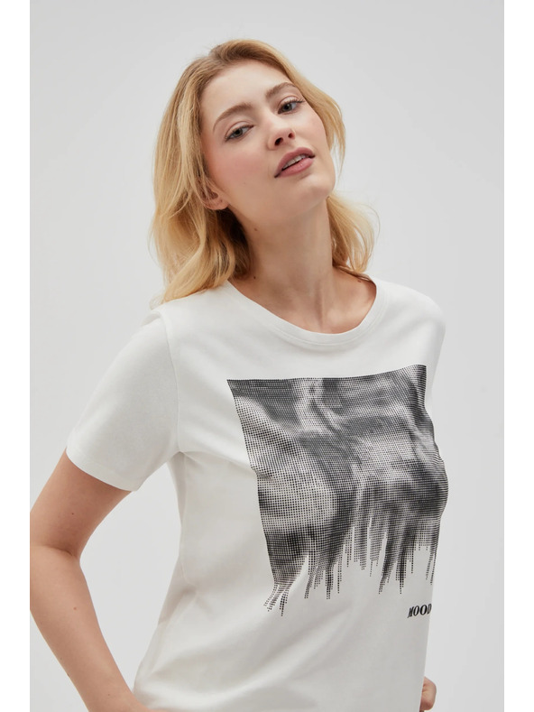Moodo Damen T-Shirt Weiß Moodo