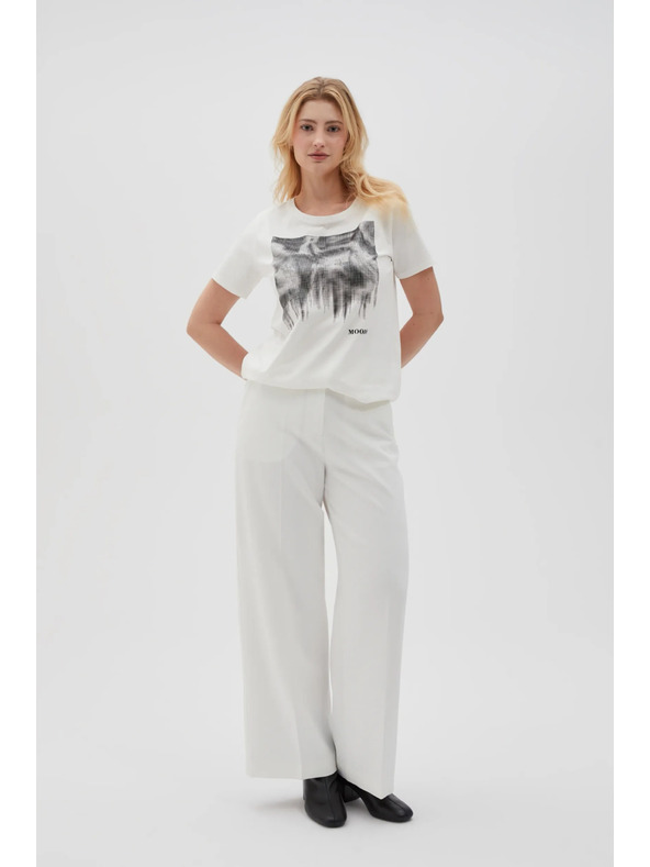 Moodo Damen T-Shirt Weiß Moodo