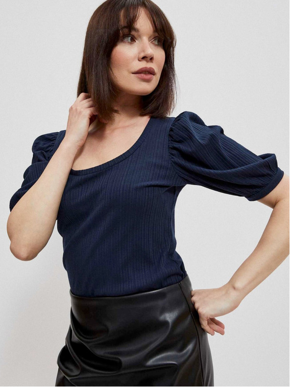 Moodo Dunkelblaue Damenbluse Moodo