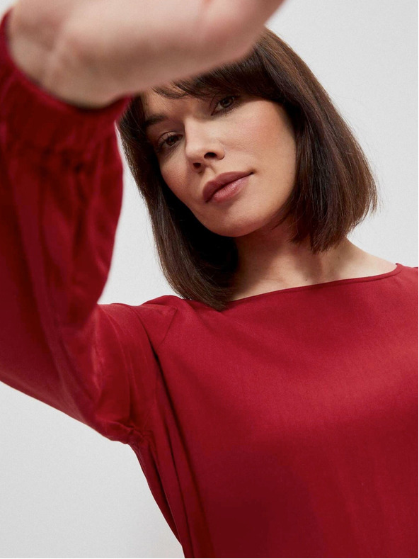 Moodo Rote Damenbluse Moodo