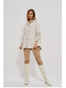 Moodo Beige und cremefarbenes Damen-Karohemd Moodo