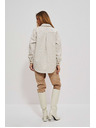 Moodo Beige und cremefarbenes Damen-Karohemd Moodo