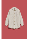 Moodo Beige und cremefarbenes Damen-Karohemd Moodo