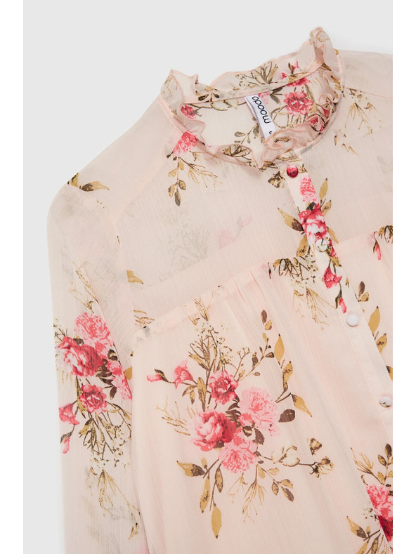 Moodo Damen-Blümchenbluse Moodo