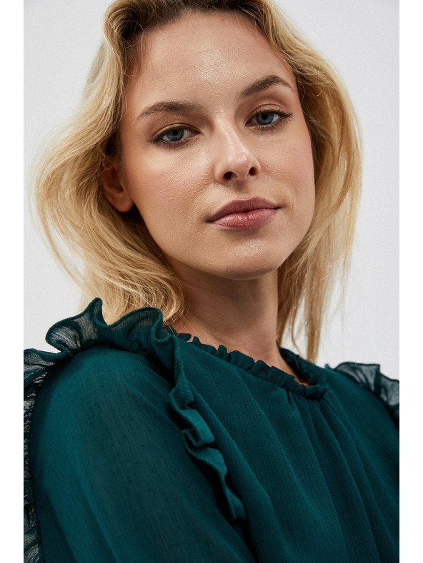 Moodo Grüne Damenbluse Moodo