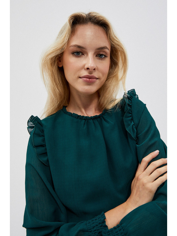 Moodo Grüne Damenbluse Moodo