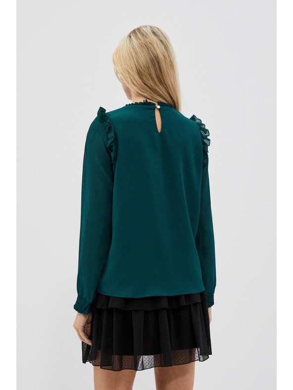 Moodo Grüne Damenbluse Moodo