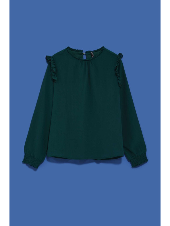 Moodo Grüne Damenbluse Moodo