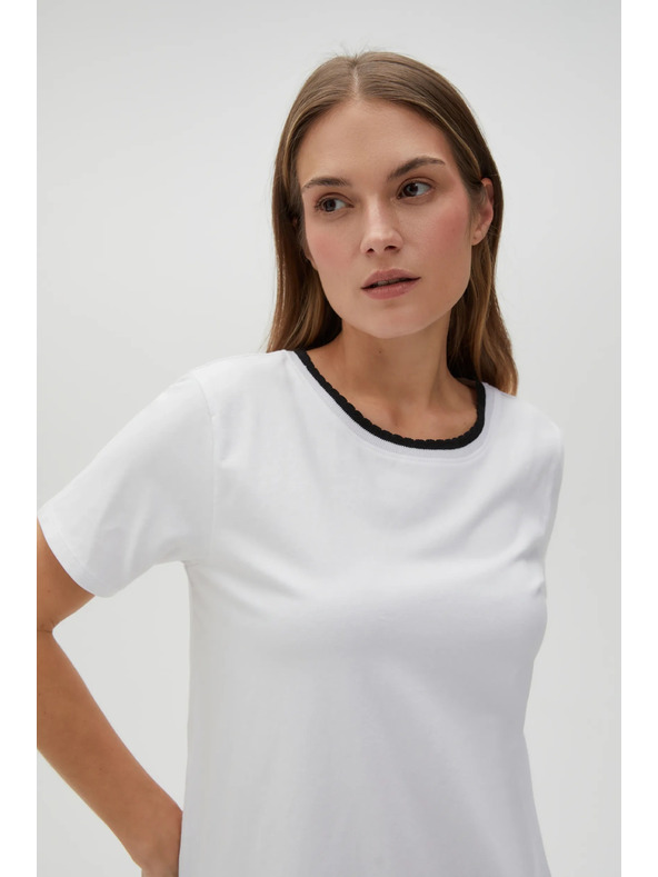 Moodo Damen-Weißes T-Shirt Moodo