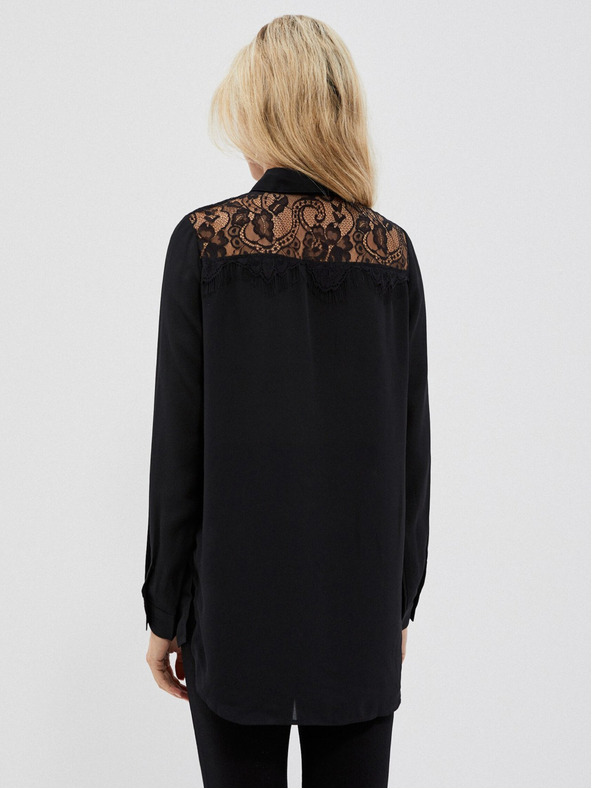 Moodo Schwarzes Damenhemd Moodo