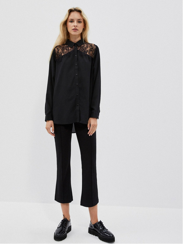 Moodo Schwarzes Damenhemd Moodo