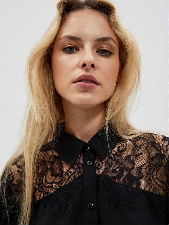 Moodo Schwarzes Damenhemd Moodo