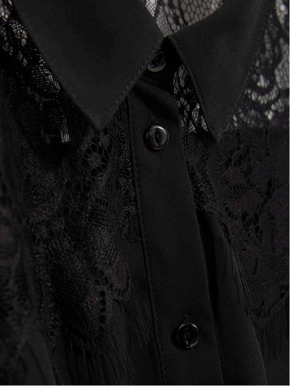 Moodo Schwarzes Damenhemd Moodo