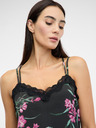 Orsay Schwarzes Damen-Satin-Nachthemd ORSAY